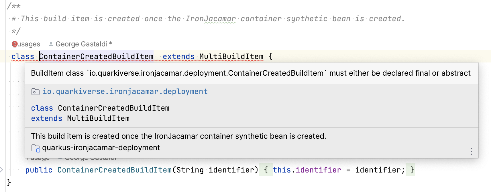 BuildItem validation