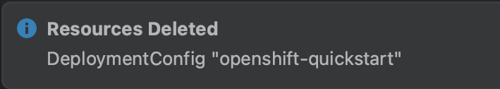 Deployment Config Deleted