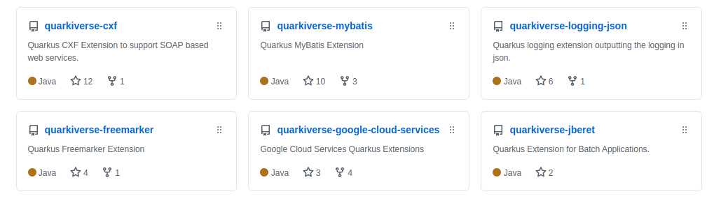 quarkiverse repos