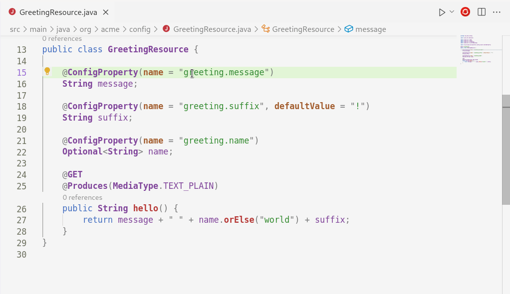 Support for configuration profiles